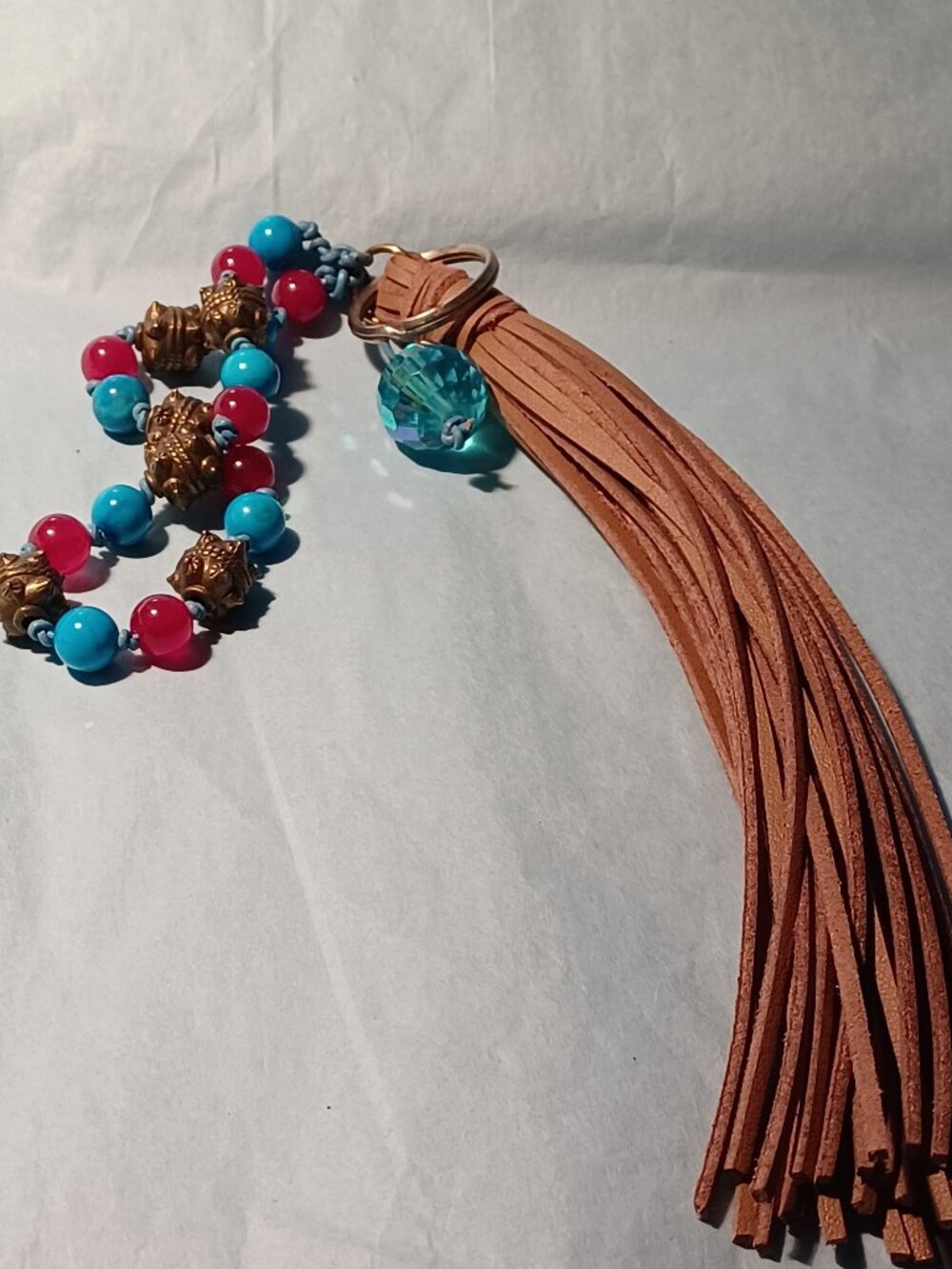 Key Ring/Wrist/Chain/Holder Beaded with